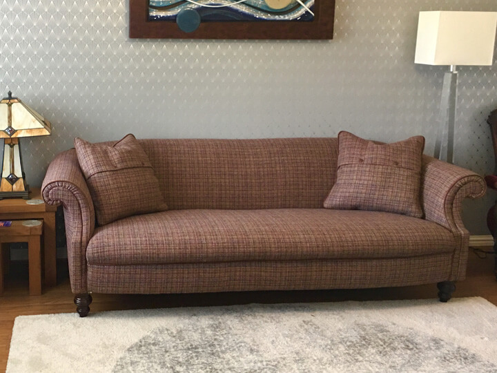 1 Ronaldsay 3 seater sofa in Harris Tweed Caluna Bramble